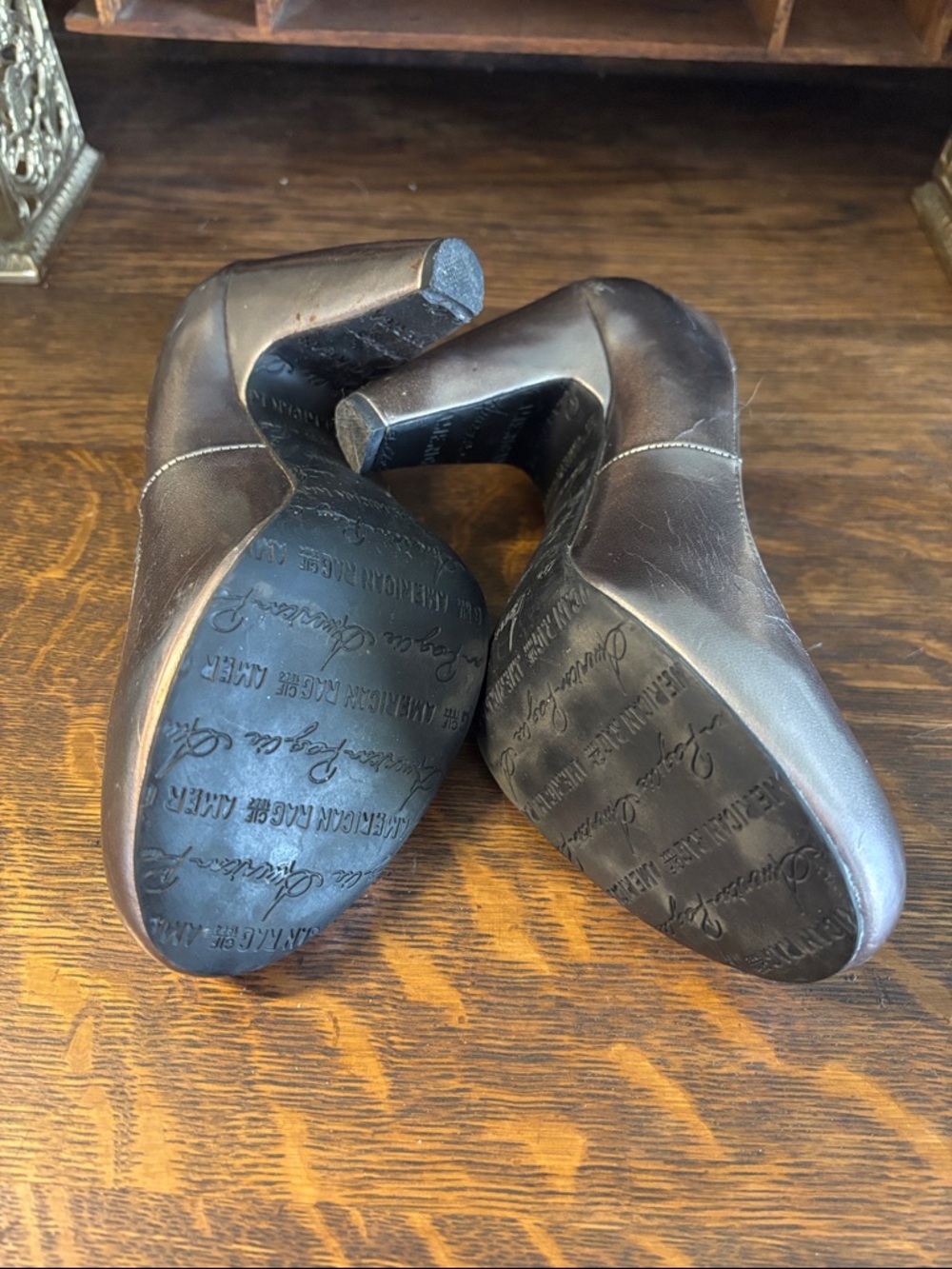 American Rag Metallic Silver Round-Toe Heels - Picture 9 of 10